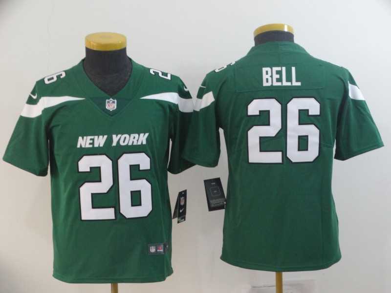 Youth Nike Jets 26 Le'Veon Bell Green New 2019 Vapor Untouchable Limited Jersey